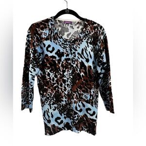 Olivia M. Cardigan animal print